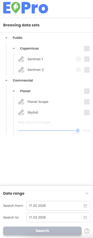 data sets selection