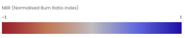 normalized burn ratio colour coding